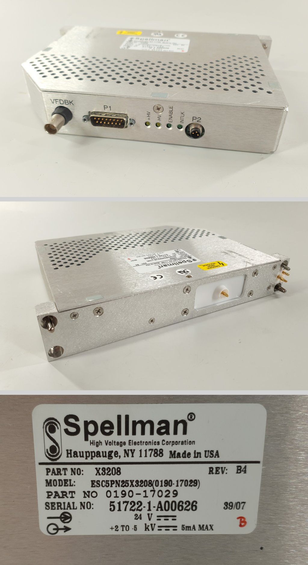 LK2003 Power Supply Spellman X3208 0190-17029 ESC5PN25X3208