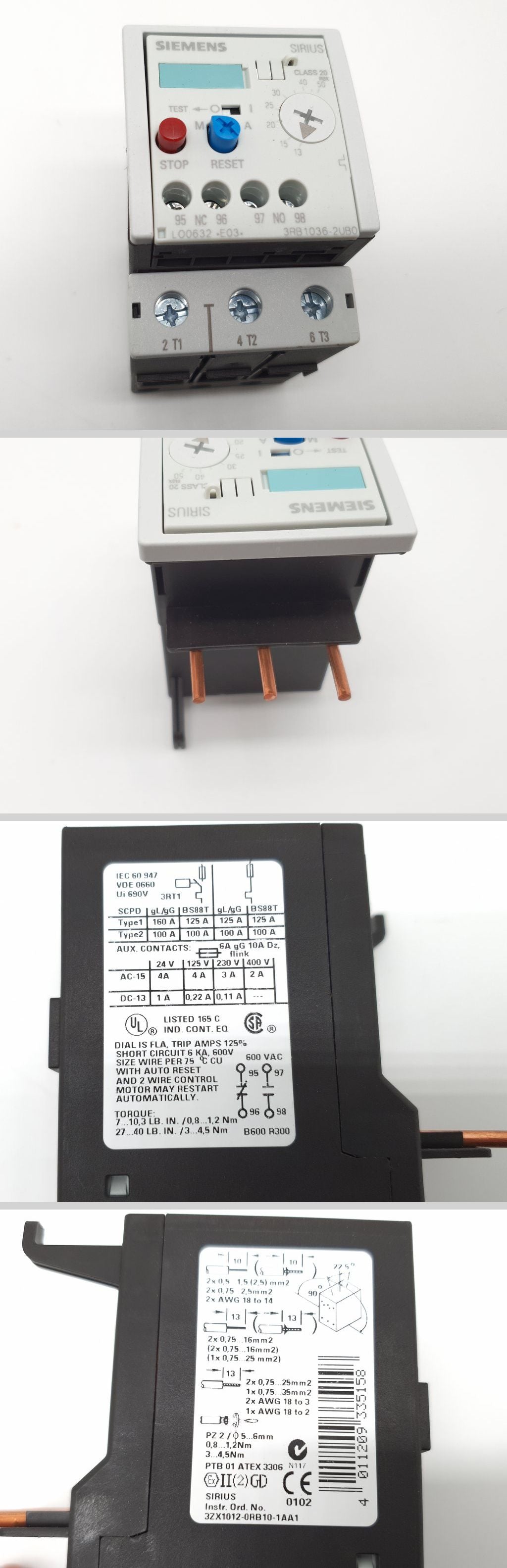 .LK2033 Leistungsschalter Motorschutzschalter Siemens 3RB1036-2UB0 13-50A