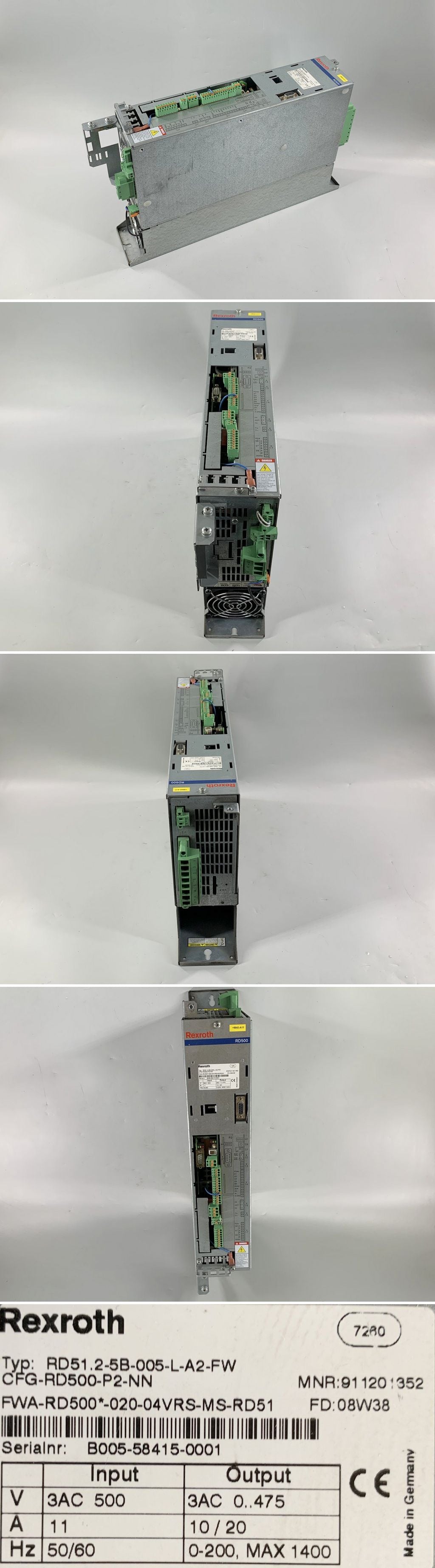 LK2050 Frequenzumrichter Rexroth RD51.2-5B-005-L-A2-FW CFG-RD500-P2-NN