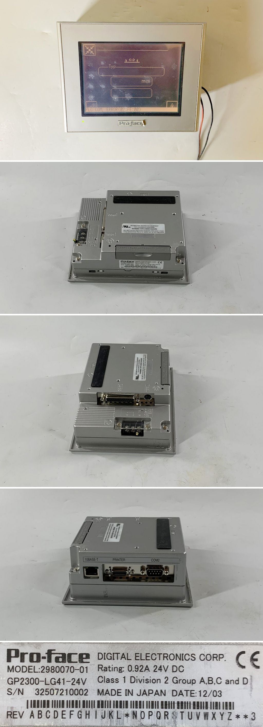 LK2168 Bedienpanel Proface 2980070-01 GP2300-LG41-24V