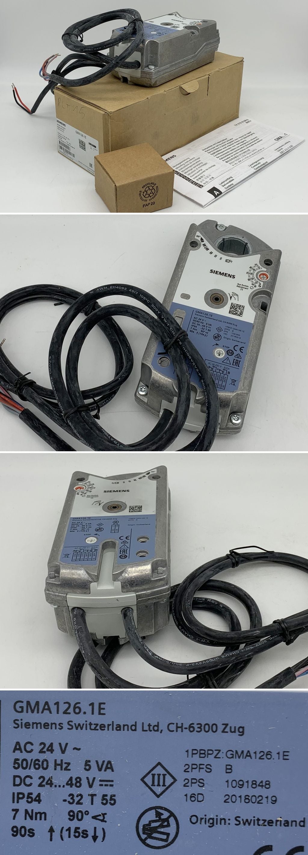 LK2204 Luftklappen-Drehantrieb Siemens GMA126.1E