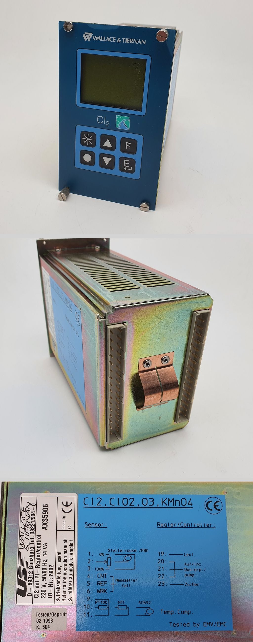 LK2350 Dosiersteuerung Wallace Tiernan CL2 CL02 03 KMn04 PI Regler AXS6906
