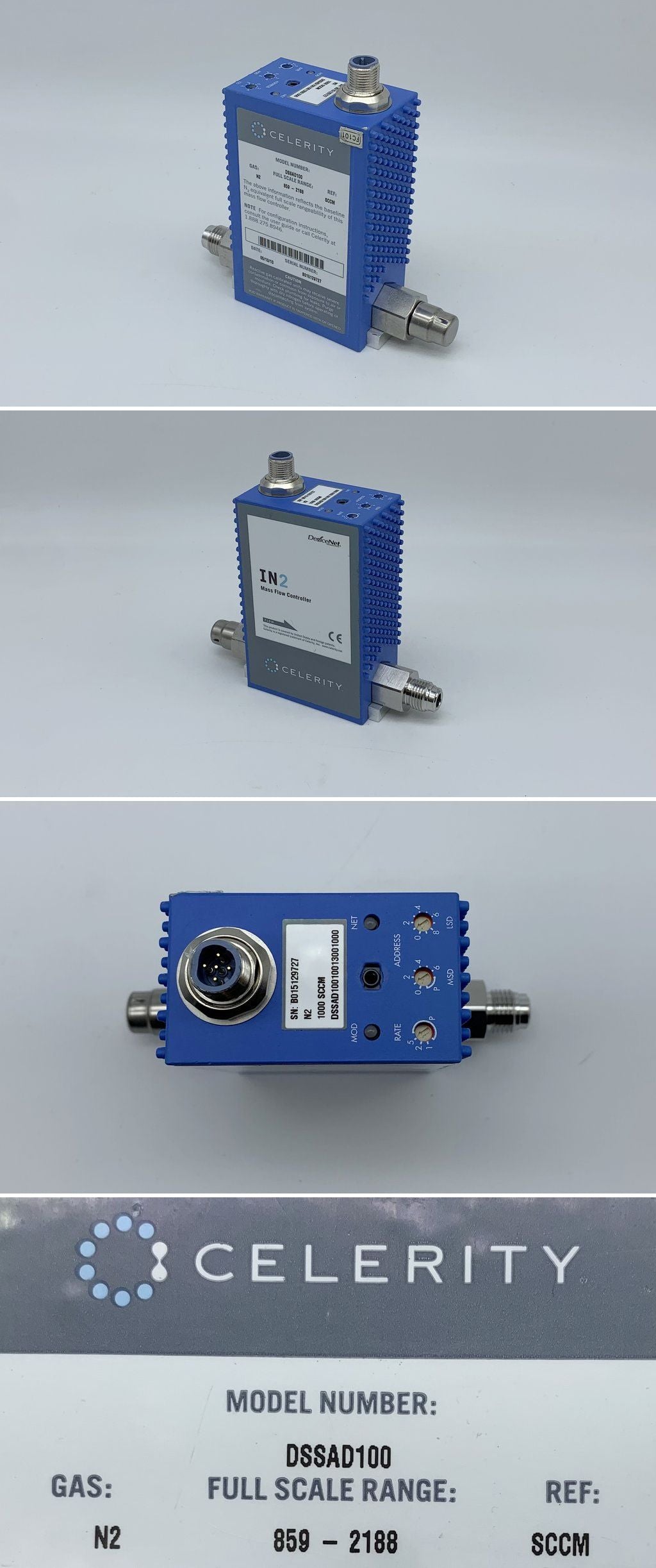 LK2431 Massenflussregler Mass Flow Controller Celerity Unit DSSAD100