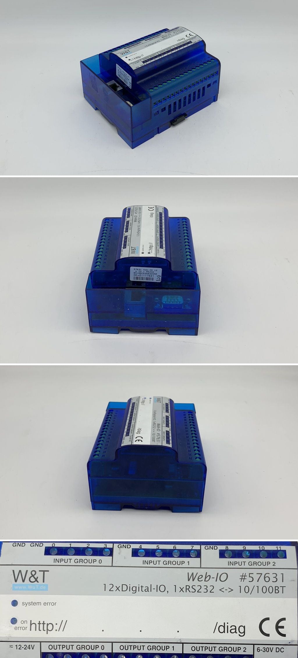 LK2505 Steuerungsmodul W&T 57631 Web-IO 12x Digital-IO RS232