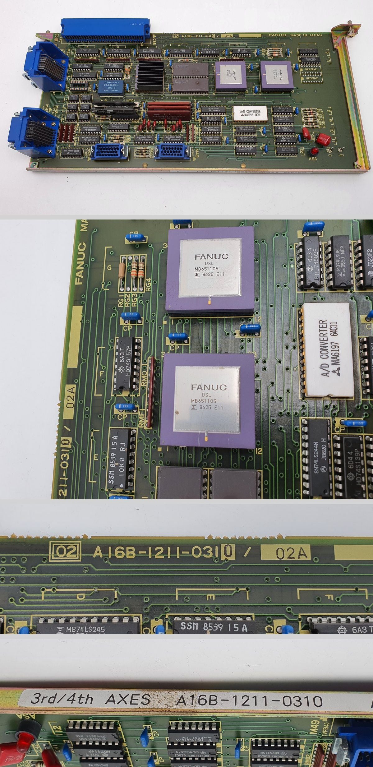 LK2550 Cpu Circuit board Fanuc A16B-1211-0310 02A 2x MB651105