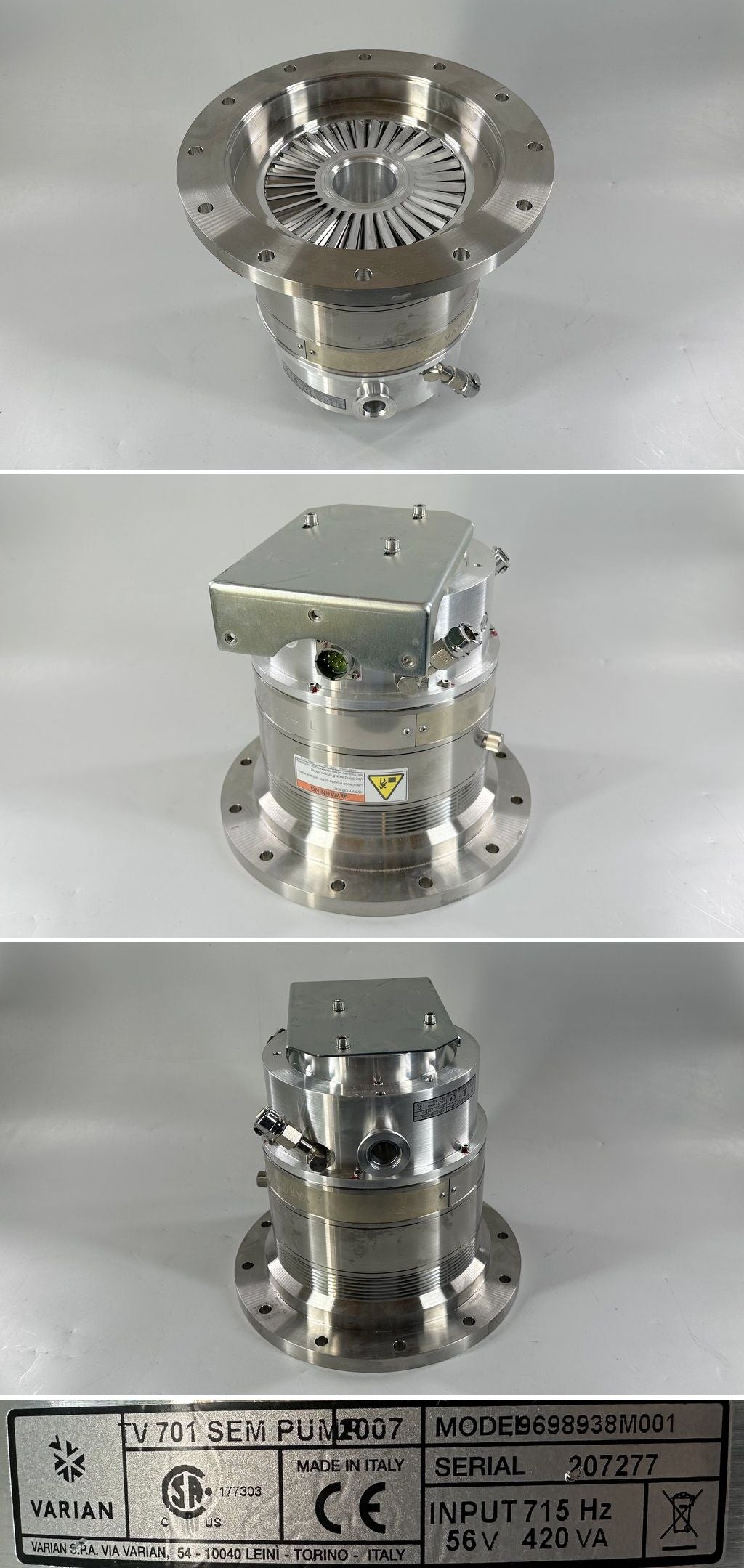 LK2703 Turbo Pumpe Vakuumpumpe Varian TV 701 SEM PUM2007 9698938M001