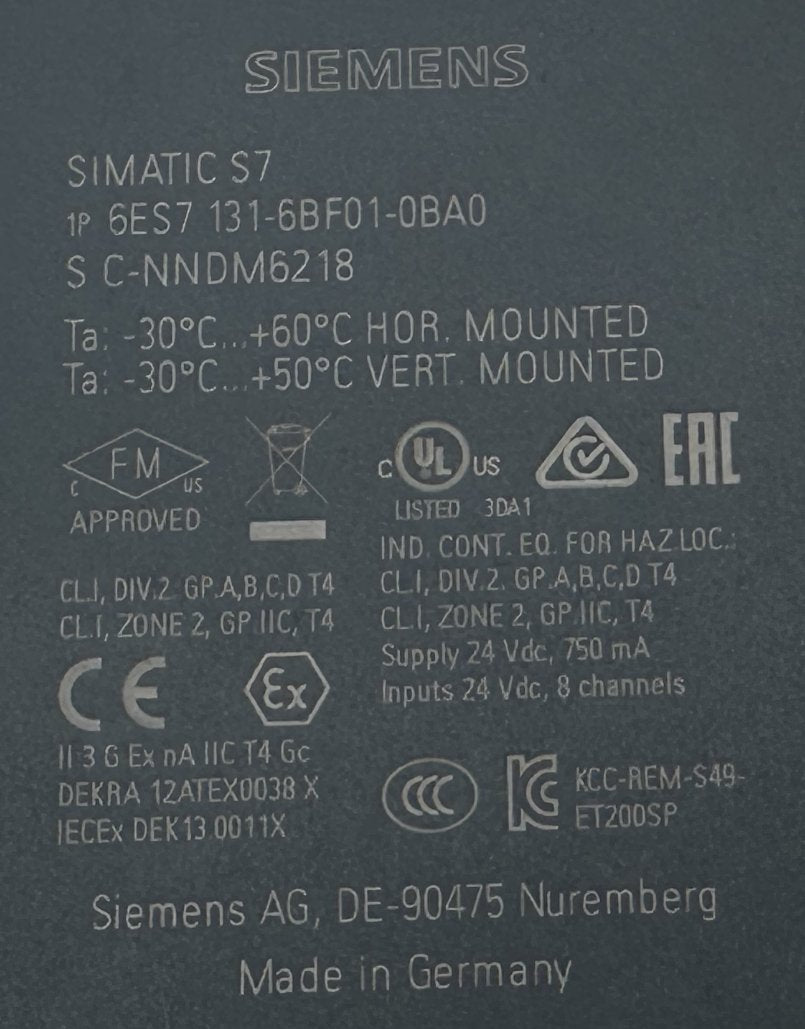 Siemens 6ES7131-6BF01-0BA0-4
