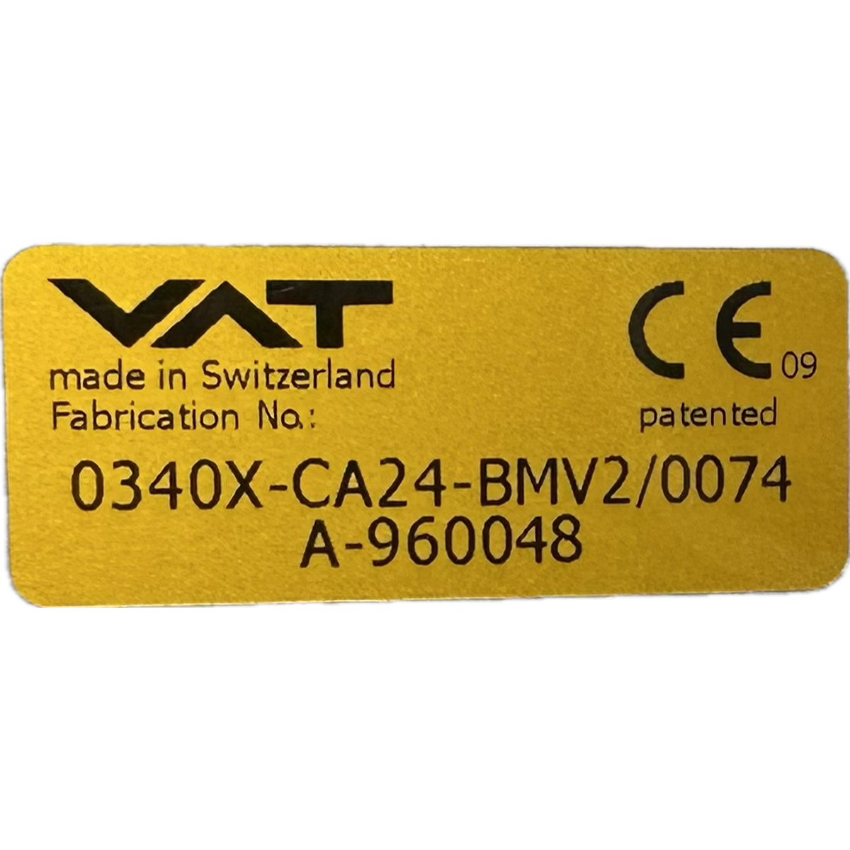 VAT 0340X-CA24-BMV2/0074-4