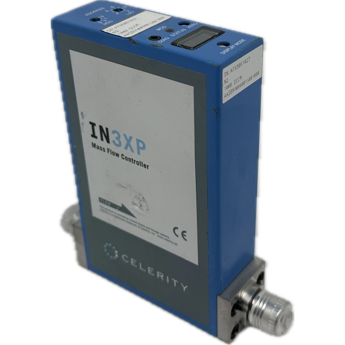 LK2907 Massenflussregler Mass Flow Controller Celerity AASBN9008 IN3XP 500sccm