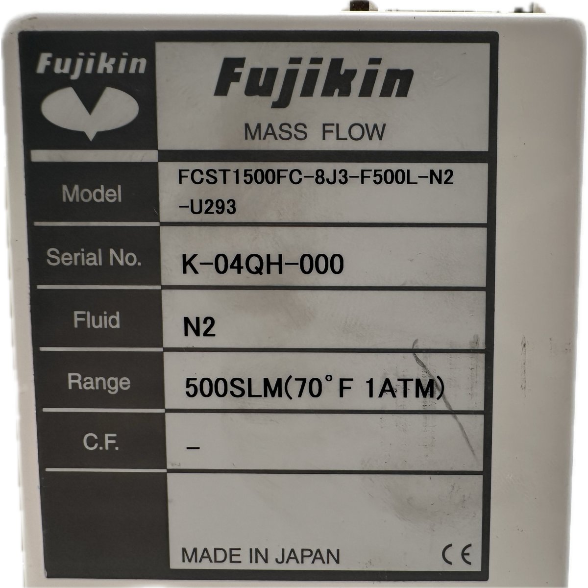 Fujikin FCST1500FC-8J3-F500L-N2-U293-4
