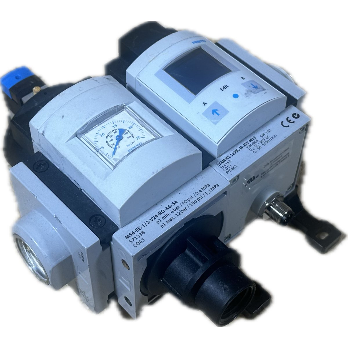 LK3219 Festo SFAM-62-5000L-M-2SV-M12 564940 MS6-EE-1/2-V24-NO-AG-SA 751338