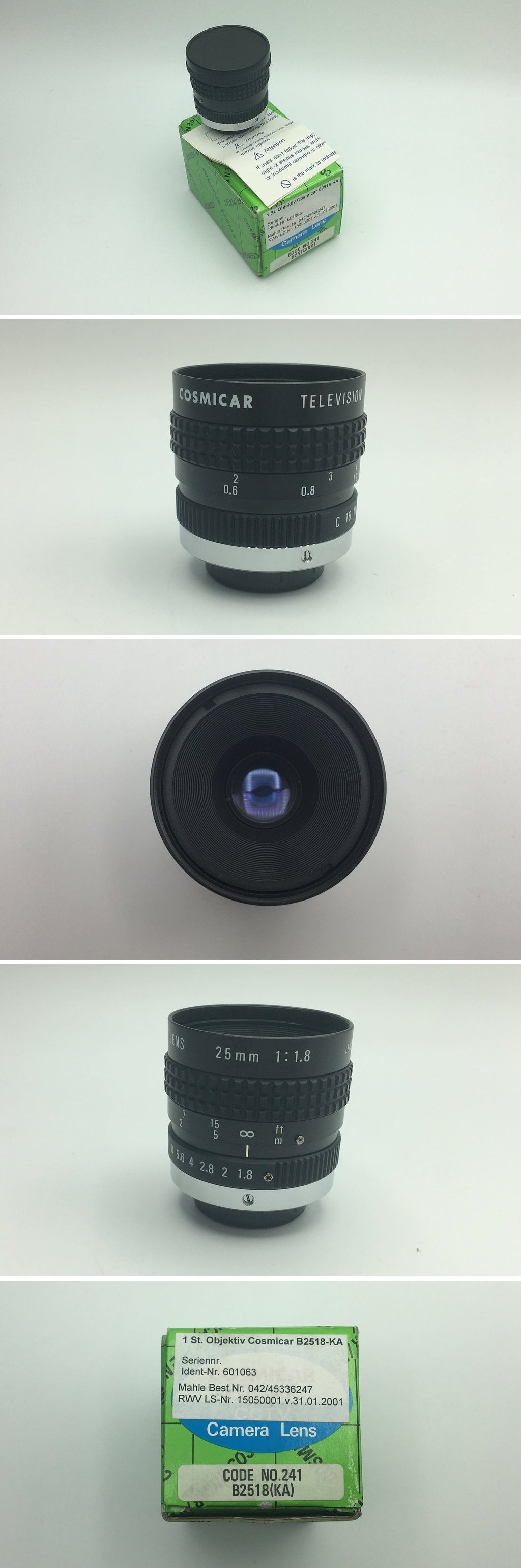 LK324 Objektiv Cosmicar B2518-KA 25mm 1:1.8_2