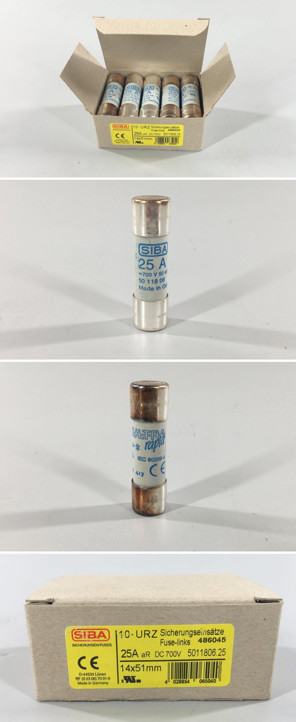 LK342 Sicherung Siba 486045 25A superflink 14x51mm