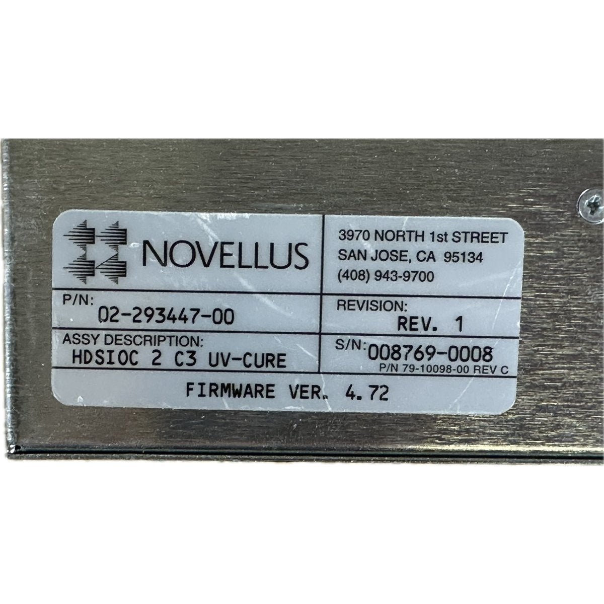 Novellus 02-293447-00-4
