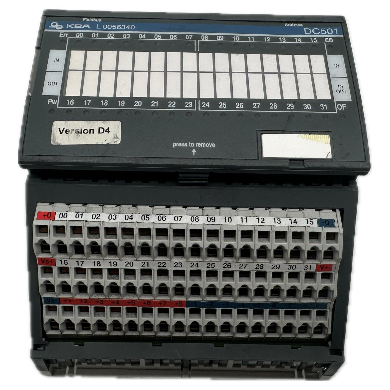 .LK3770 Busmodul ABB DC501-CS31 1SVP426327R0000 KBA L0056340 VER.D4