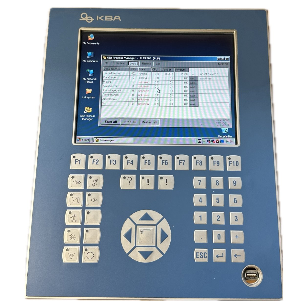 .LK3842 PC Bedienpanel KBA 5PC750.1043-K02 F0 5P62:KBA-W-PPC-02