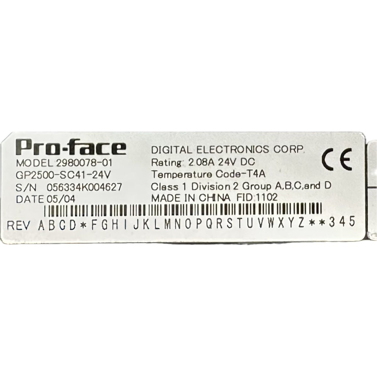 Pro-Face 2980078-01-4