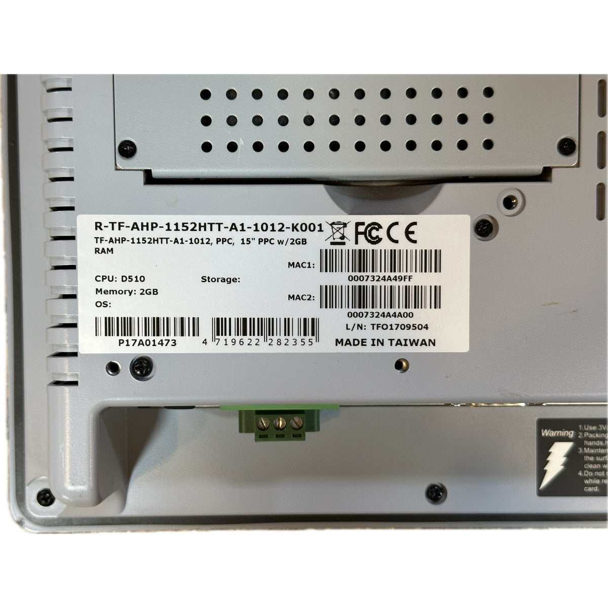 AAEON R-TF-AHP-1152HTT-A1-1012-K001-4