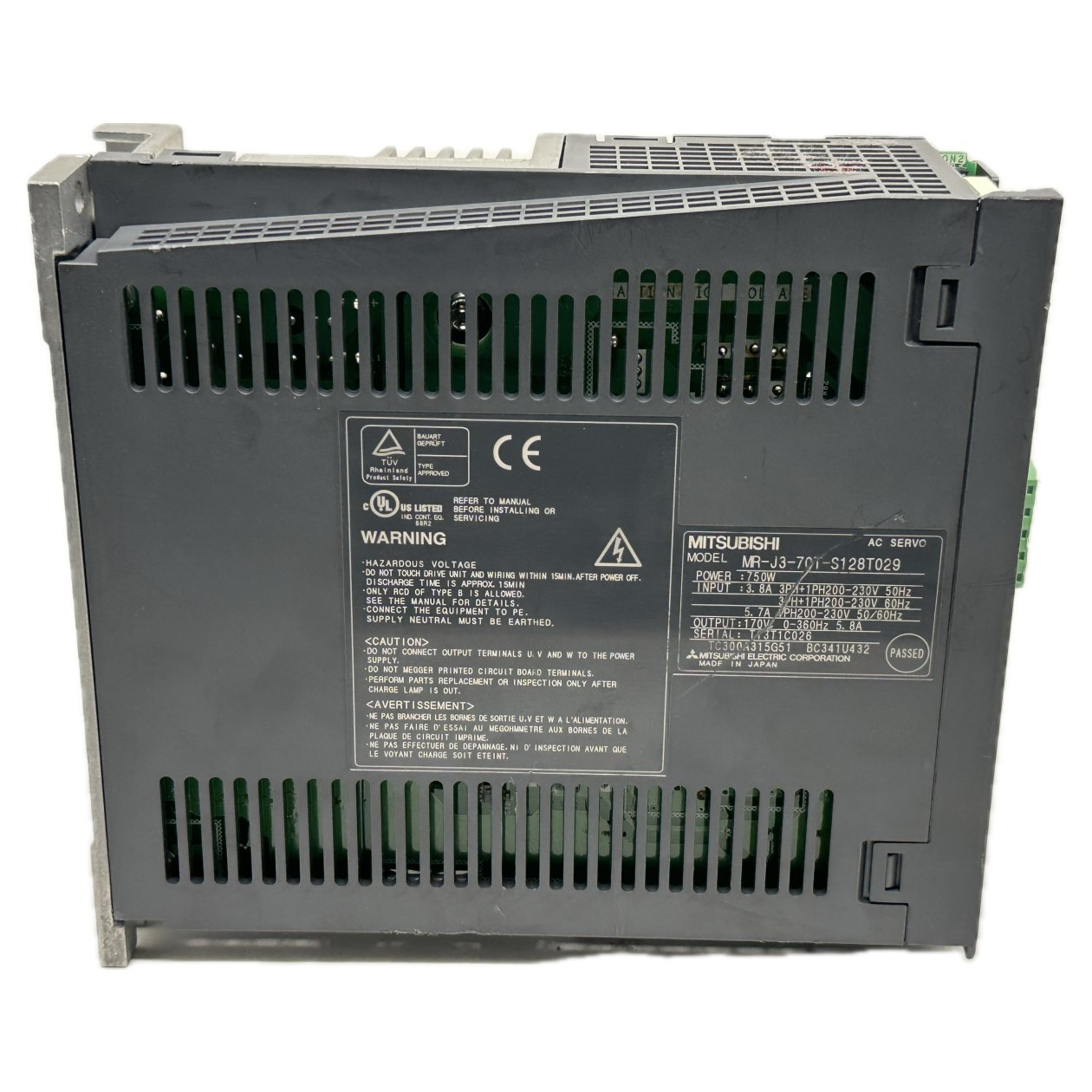 Servoregler Mitsubishi MR-J3-70T-S128T029 Gehäuse Beschädigt_3