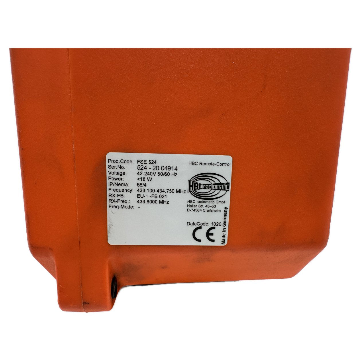 Remote Control HBC FSE 524 FSE524_4