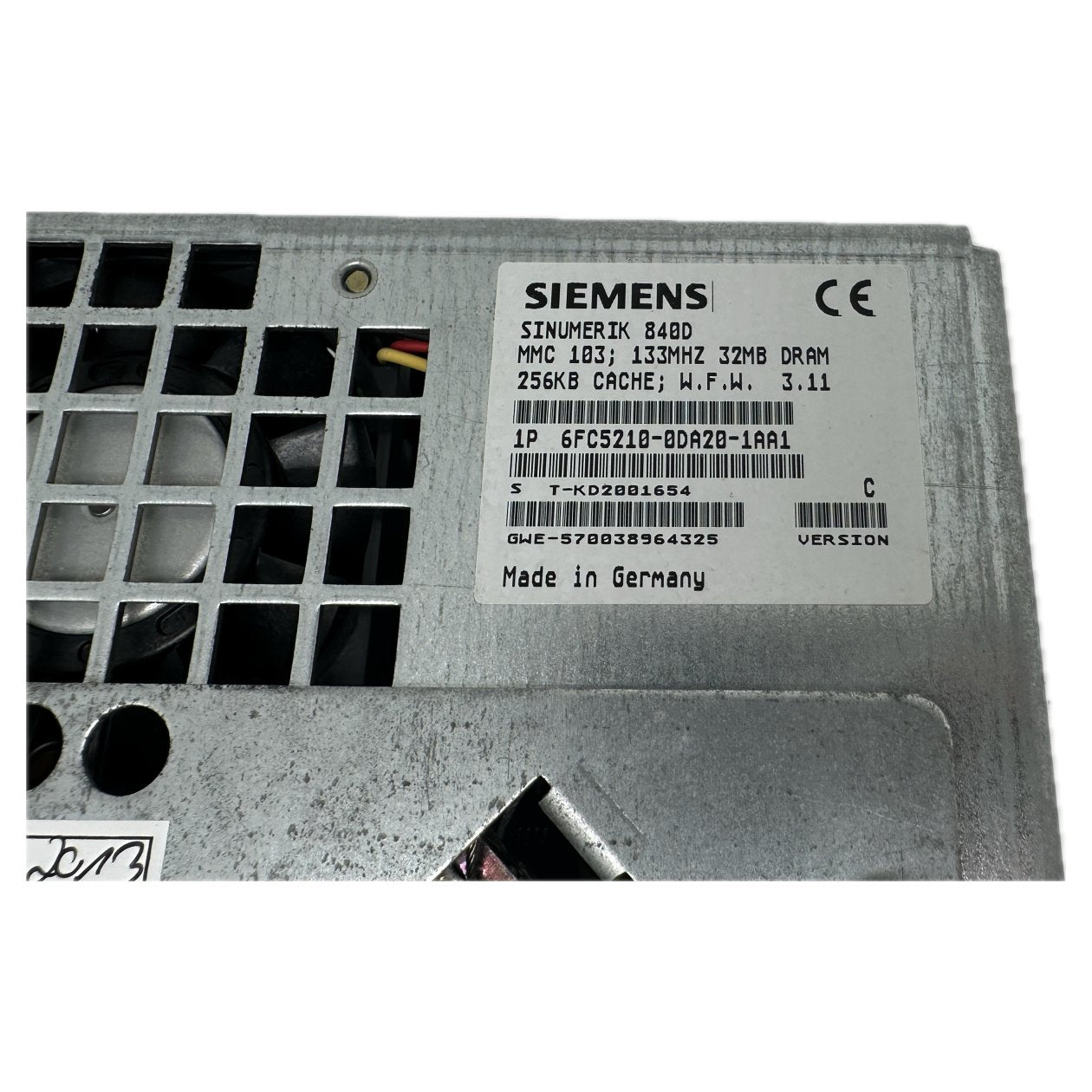Sinumerik 840D Siemens 6FC5210-0DA20-1AA1 MMC 103 133Mhz 32MB DRAM B579_4