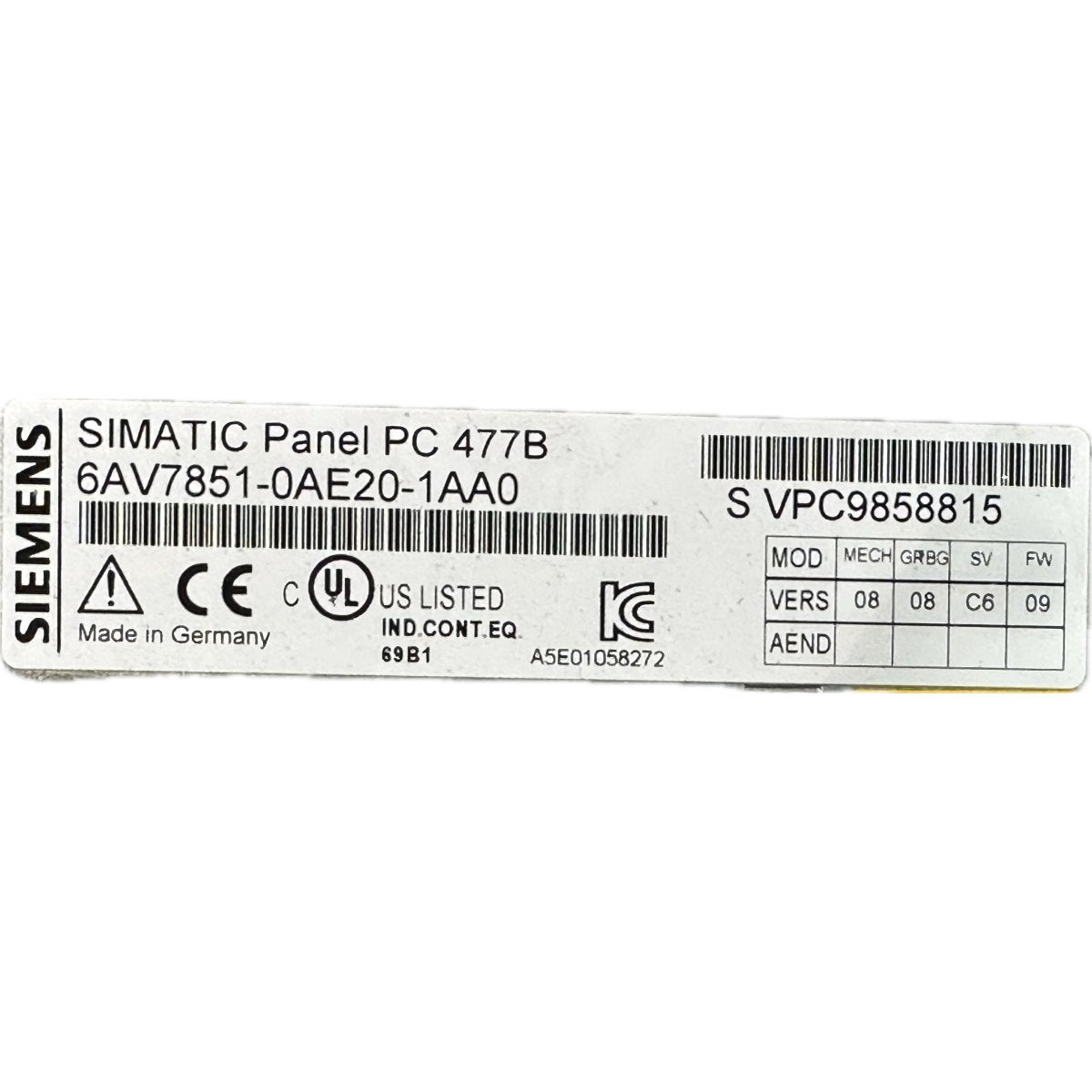 Siemens 6AV7851-0AE20-1AA0-4