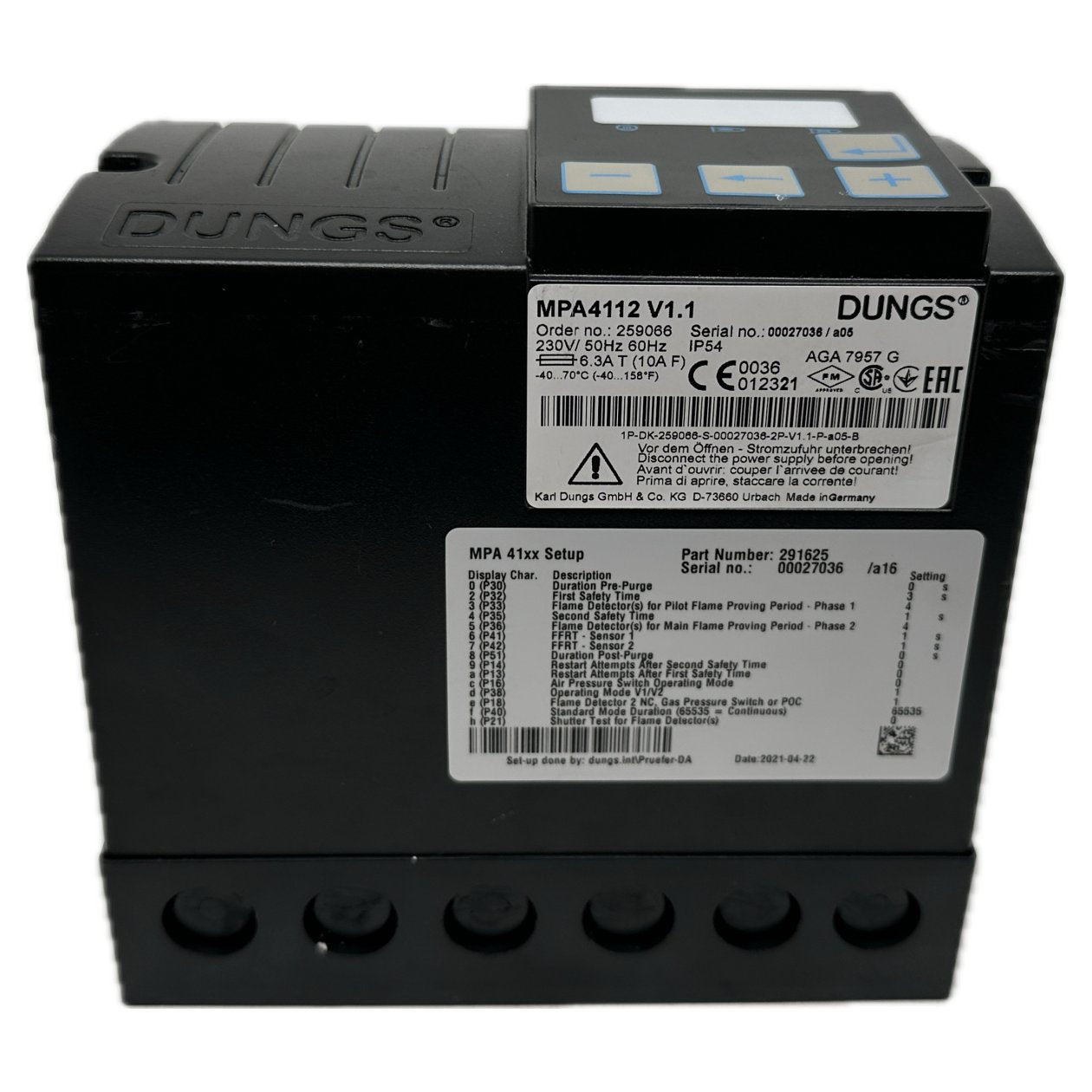 Feuerungsautomat Dungs MPA4112 V1.1_3