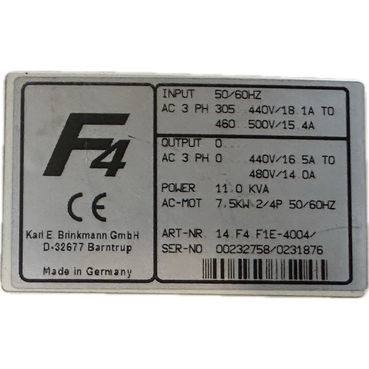 LK4320 Frequenzumrichter KEB 14.F4.F1E-4004/_4