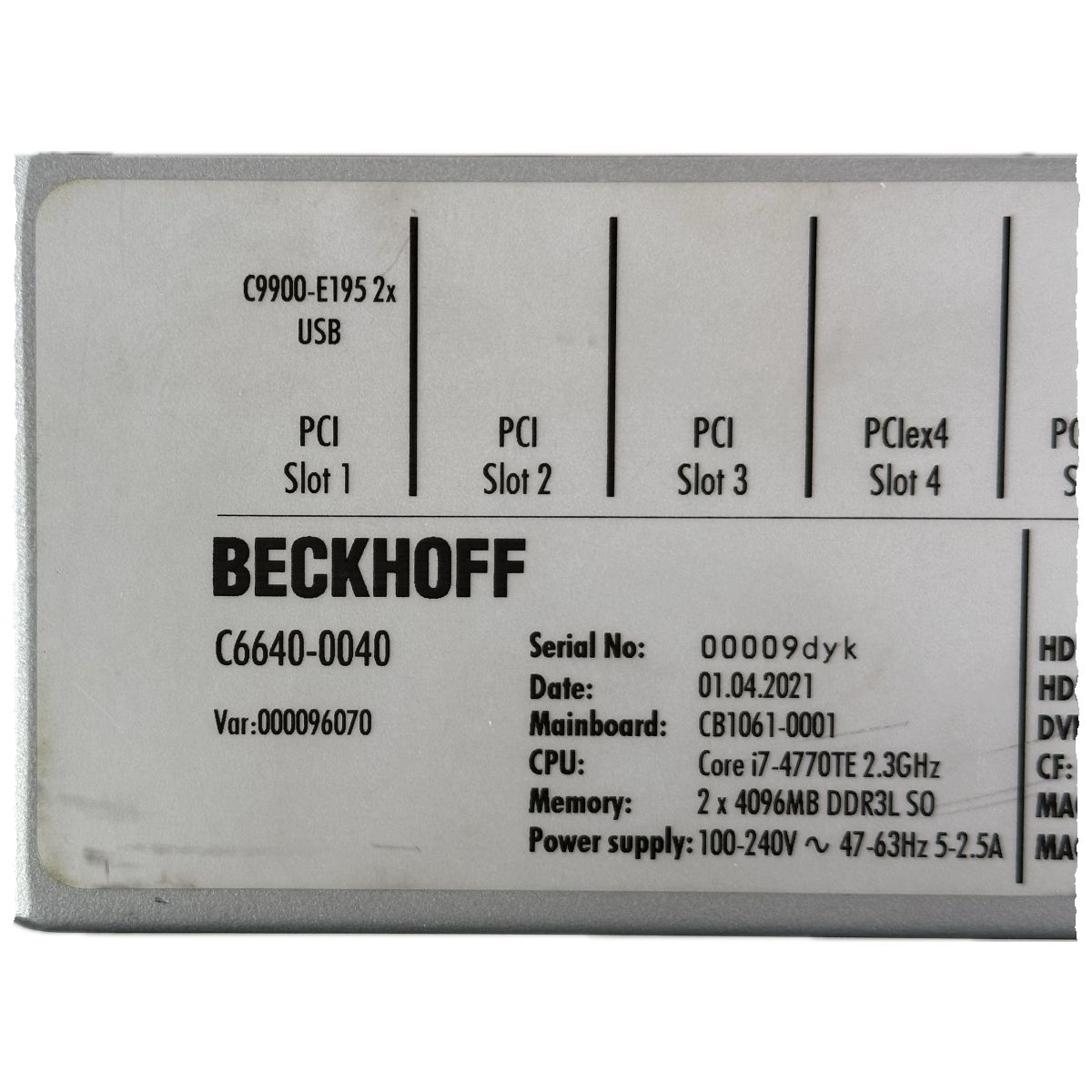 LK4398 Industrie-PC Beckhoff C6640-0040_4