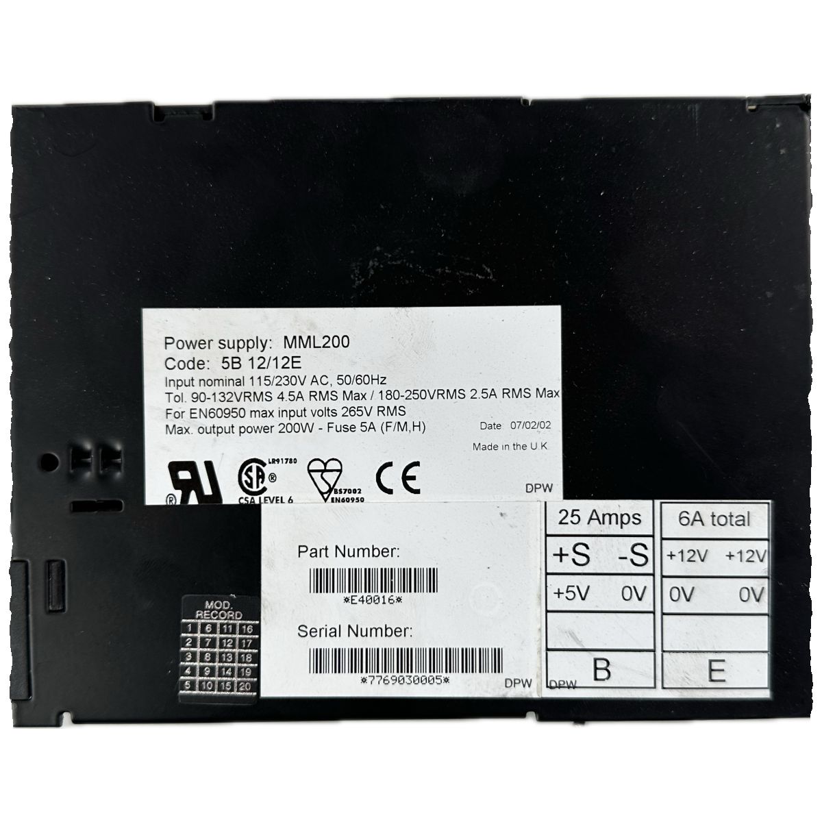 .LK4513 Power Supply omega coutant Lambda MML200_4