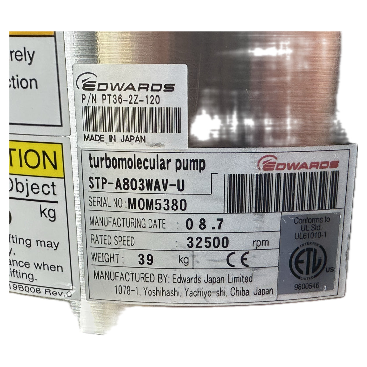 LK4621 Turbo Vaccum Pump BOC Edward STP-A803WAV-U_4