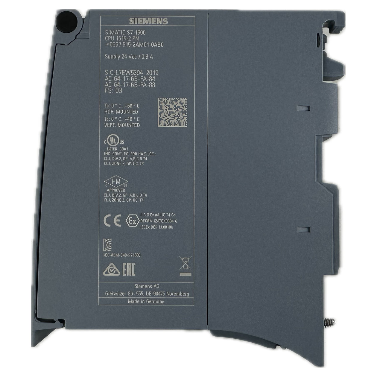 LK4687 CPU Simatic S7-1500 Siemens 6ES7515-2AM01-0AB0 FS:03_4