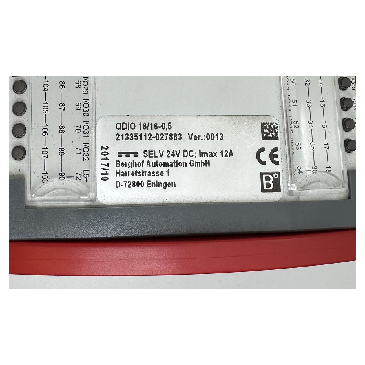 LK4759 Digitales Cantrol I/O Erweiterungsmodul Berghof QDIO 16/16-0,5 Version 13_4