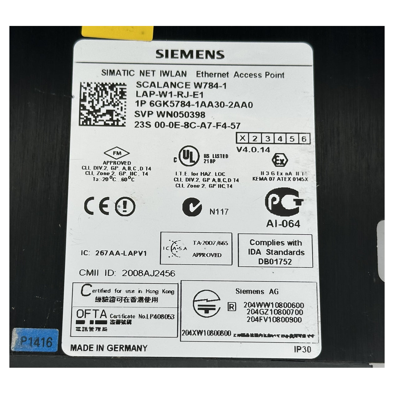 LK4793 Iwlan Access Point Scalance W784-1 Siemens 6GK5784-1AA30-2AA0_5