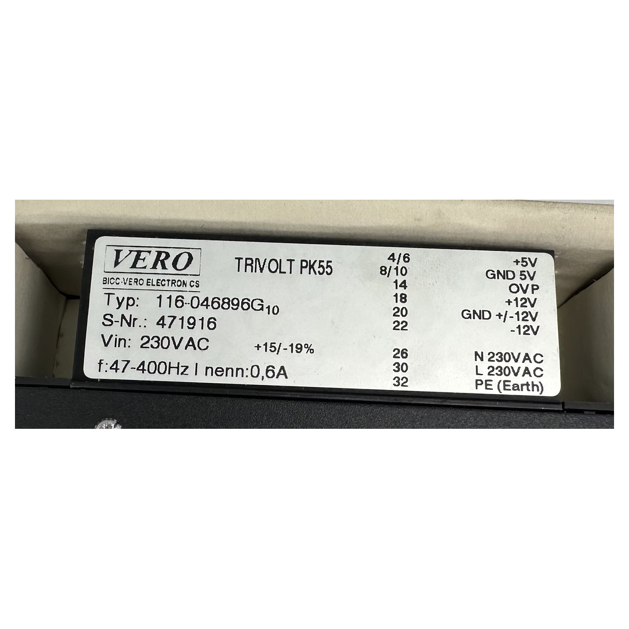 LK4838 Power Supply Vero Trivolt PK55 116-046896G 5VDC 12VDC_5