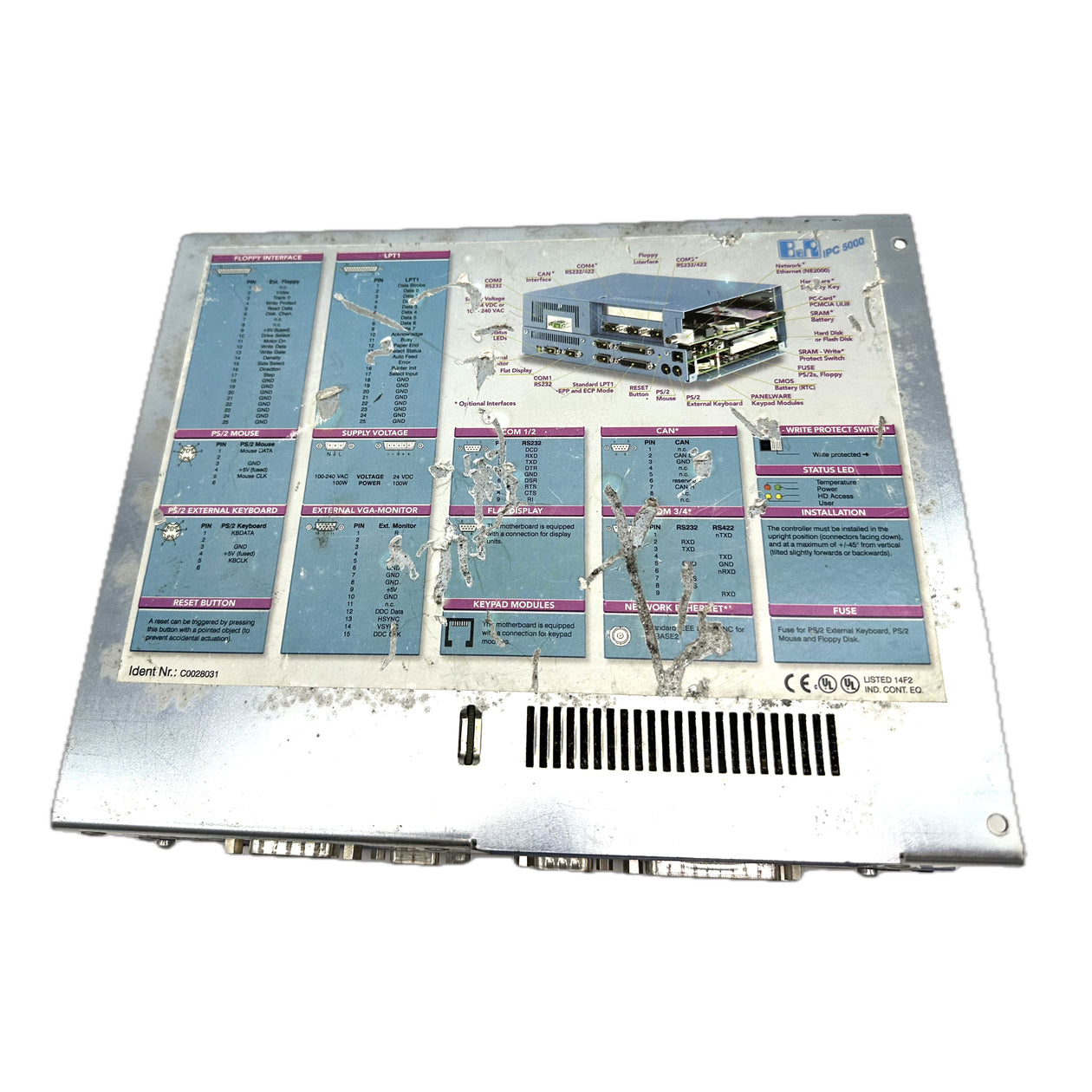 LK4843 Industrie PC B&R 5C5001.01 IPC 5000 3303 Seitenblech fehlt_5