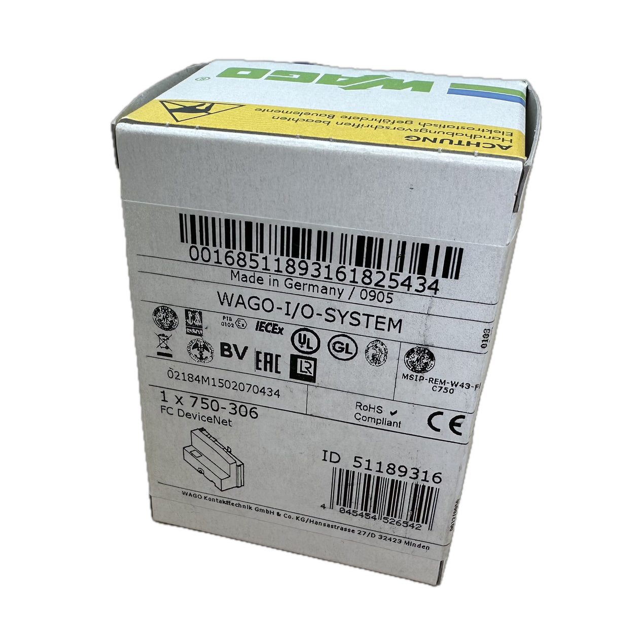 LK4882 Feldbuskoppler DeviceNet Wago 750-306 versiegelt