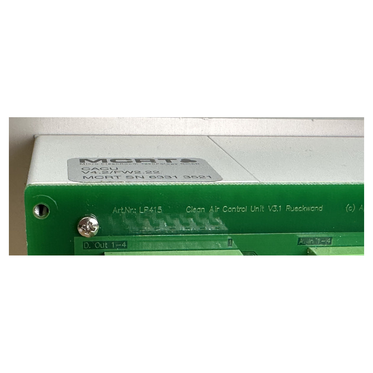 LK4925 Steuerung Lüfter Reinraum Clean Air Control Unit MCRT CACU LP415_5