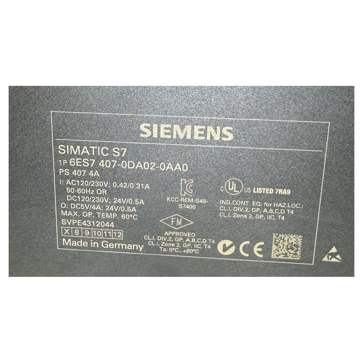 LK4950 Power Supply PS407 Siemens 6ES7 407-0DA02-0AA0 4A Gehäuseschaden_5