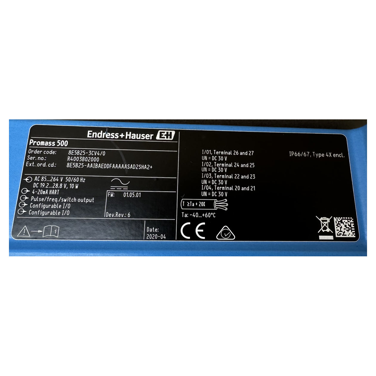LK4985 Promass E 500 Durchflussmessgerät Endress Hauser 8E5B25-3CV4/0_5