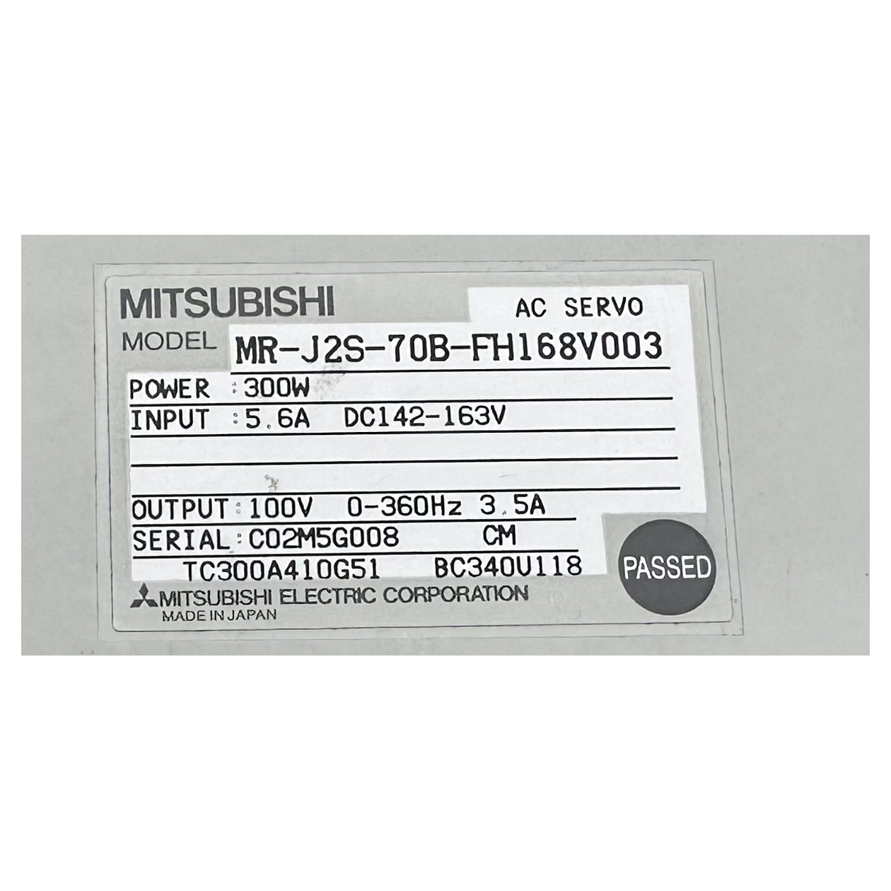 LK5060 Servoregler Mitsubishi MR-J2S-70B-FH168V003_4
