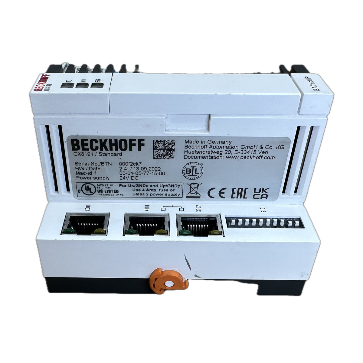 LK5096 Embedded-PC Beckhoff CX8191 800 MHz 512 MB DDR3-RAM HW 2.4 09.2022_5