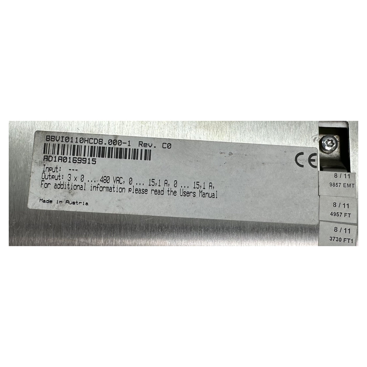 LK5143 Servoregler B&R 8BVI0110HCD8.000-1 Rev.C0 ohne Stecklemmen_5