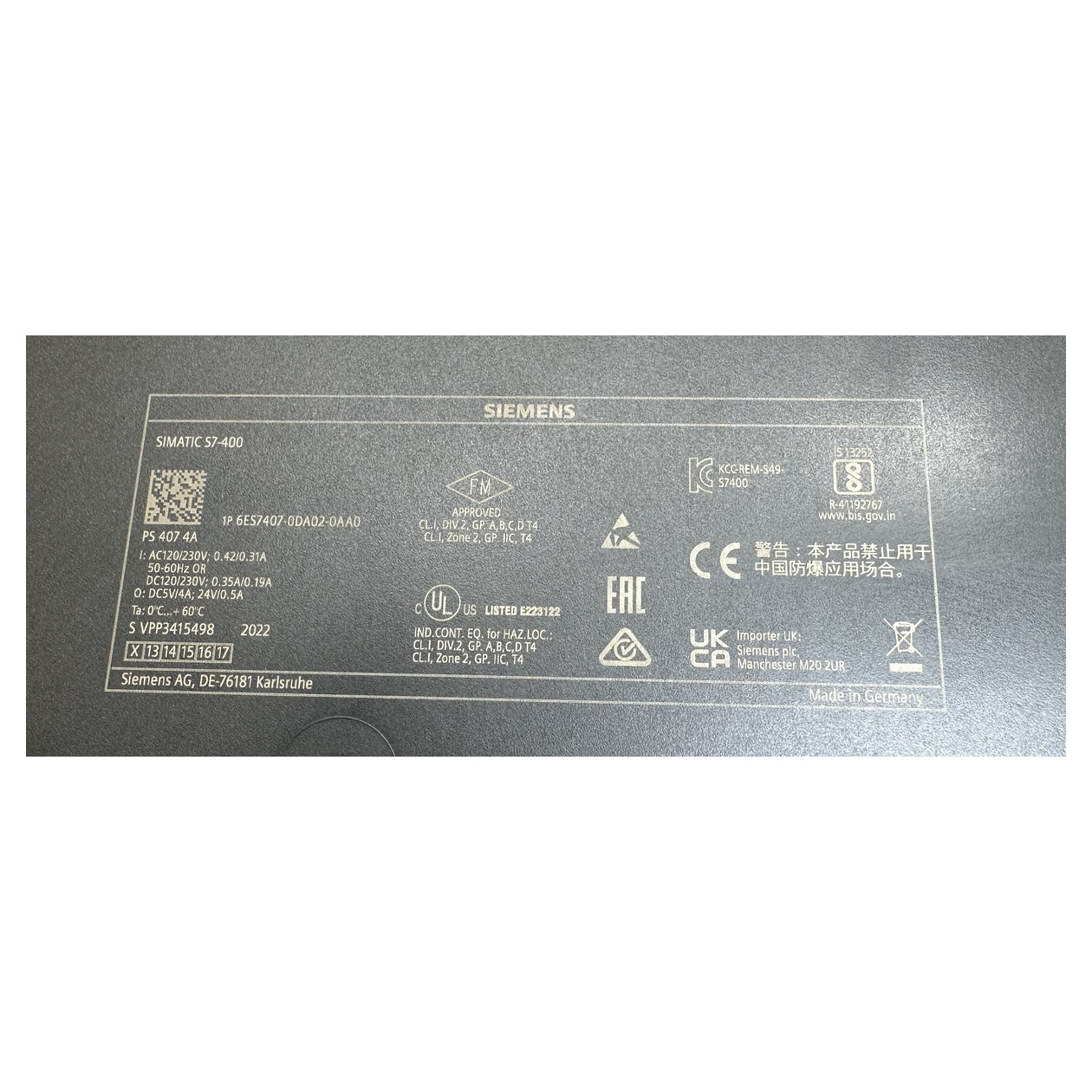 LK5177 Power Supply Siemens 6ES7 407-0DA02-0AA0 6ES7407-0DA02-0AA0 without cover_3