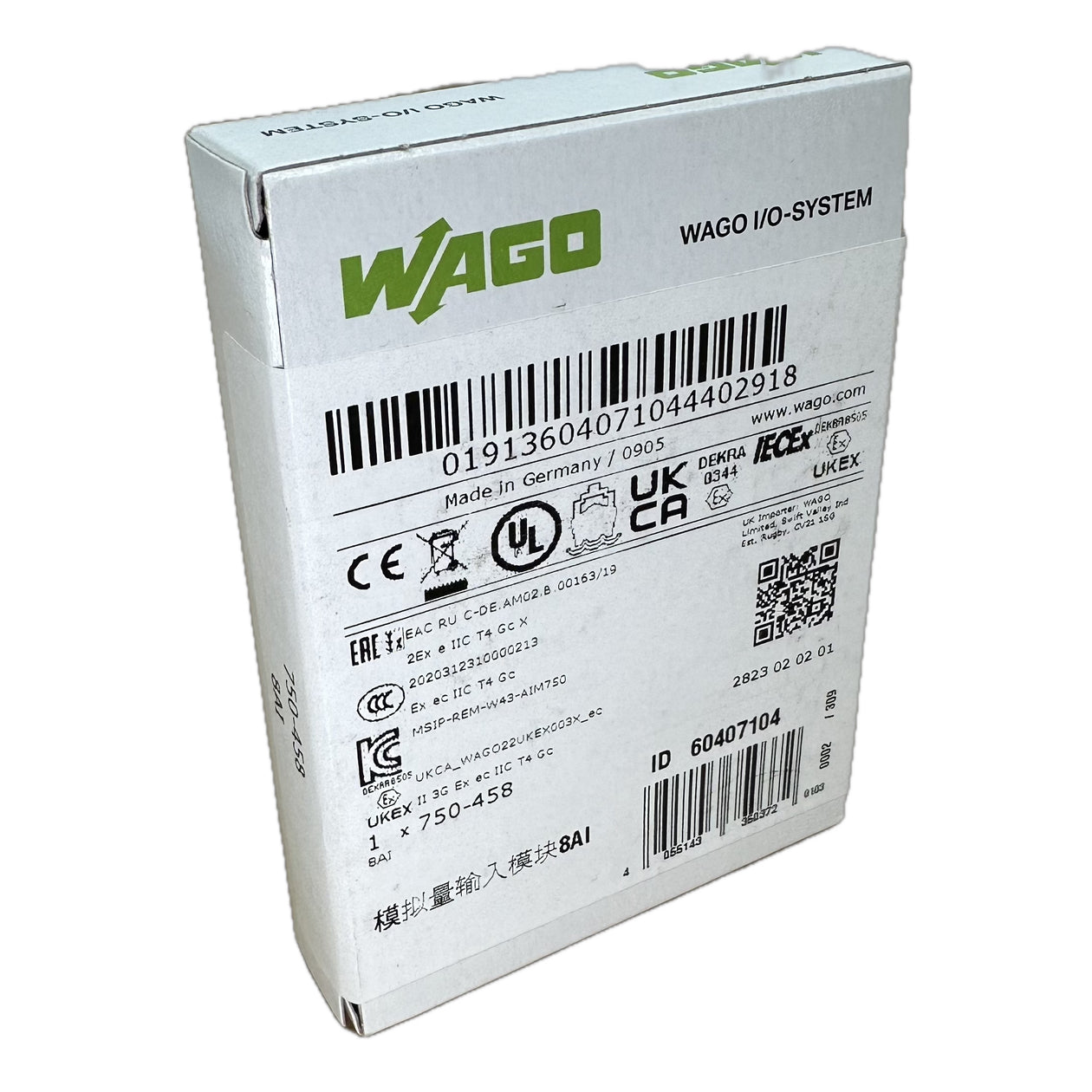 LK5278 8 Kanal Analogeingangsklemme Wago 750-458 versiegelt