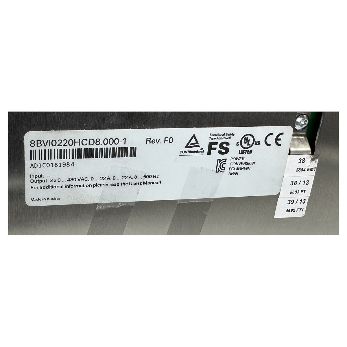 LK5300 Zweiachs Wechselrichtermodul ACOPOSmulti B&R 8BVI0220HCD8.000-1 Rev F0_5