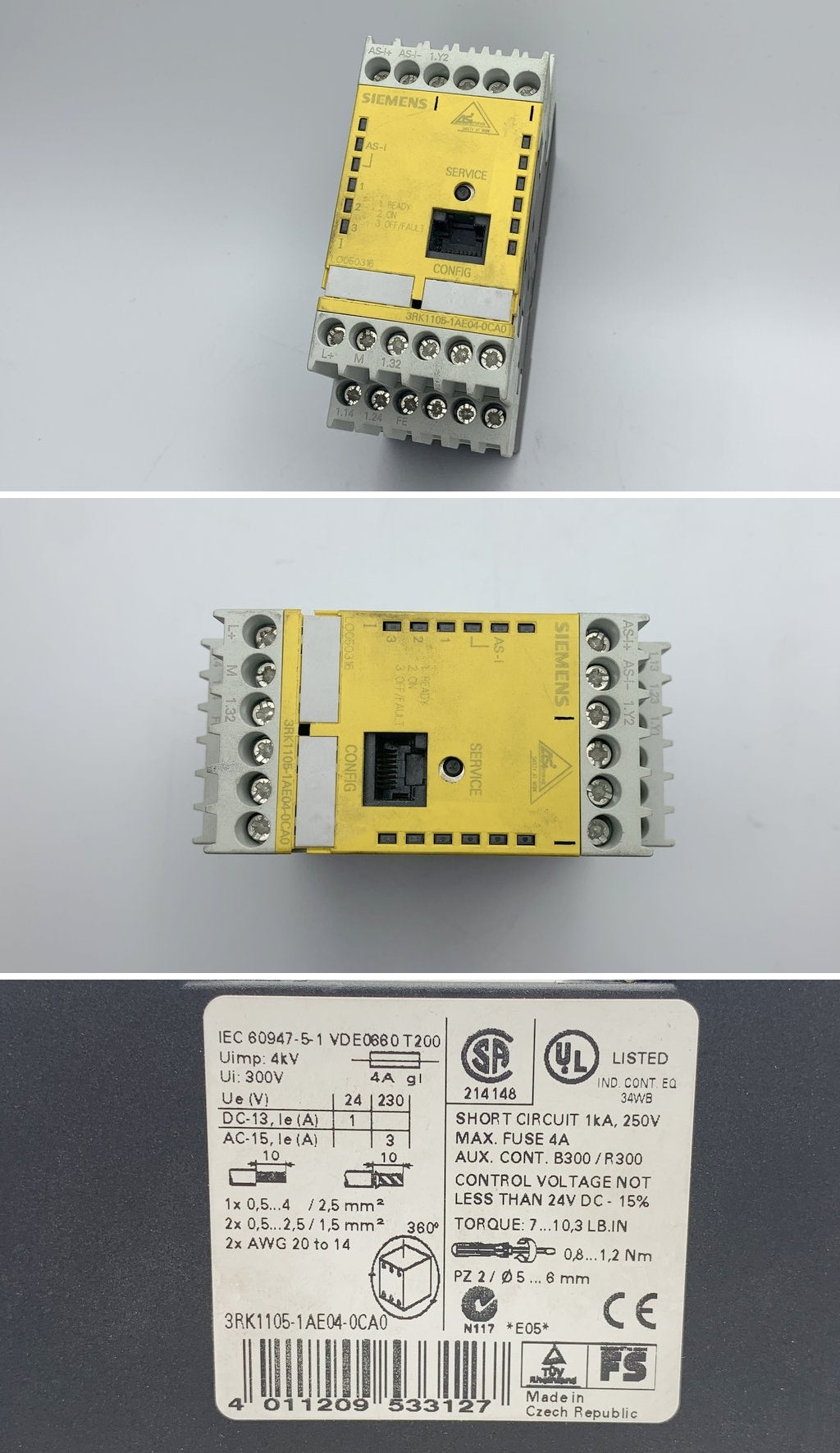 LK606 Sicherheitsmonitor Siemens 3RK1 105-1AE04-0CA0 3RK1105-1AE04-0CA0 E05_2