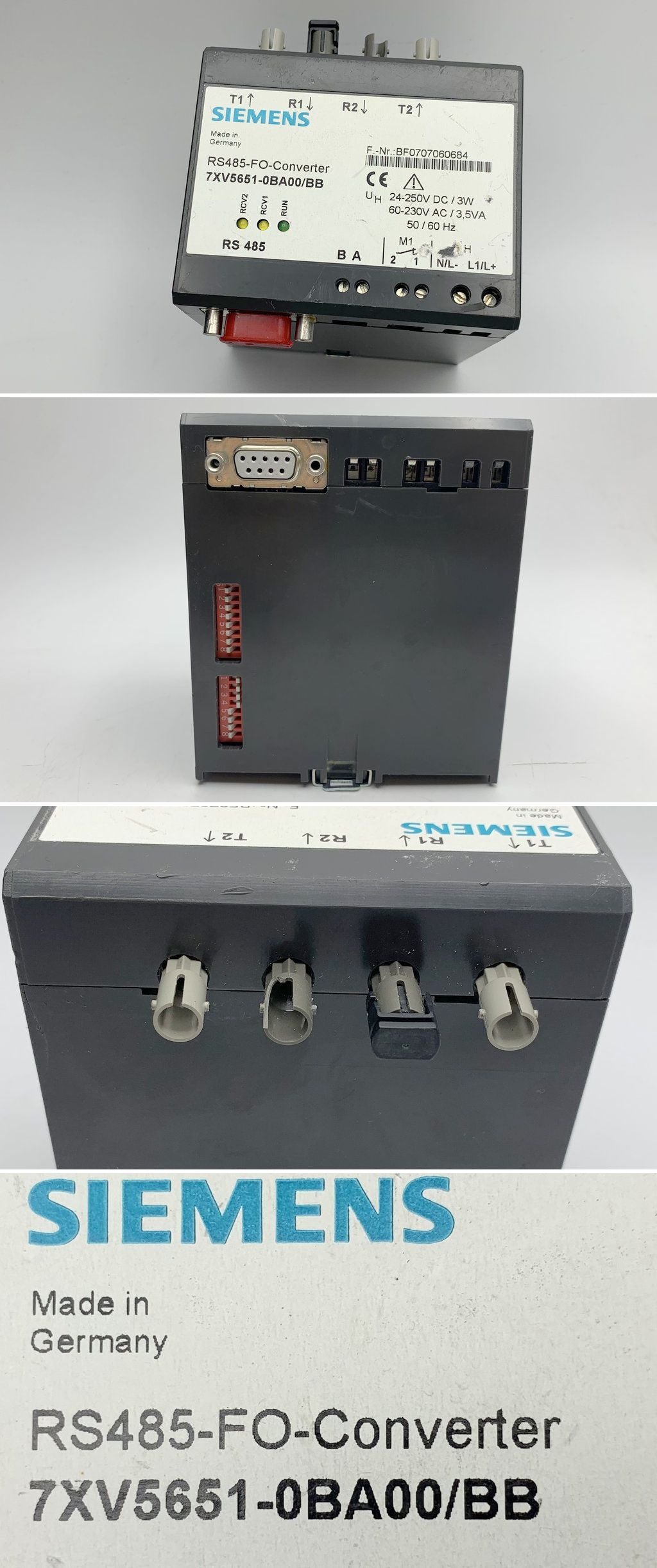 LK922 Converter Siemens 7XV5651-0BA00/BB 7XV5 651-0BA00/BB RS485-FO-Converter