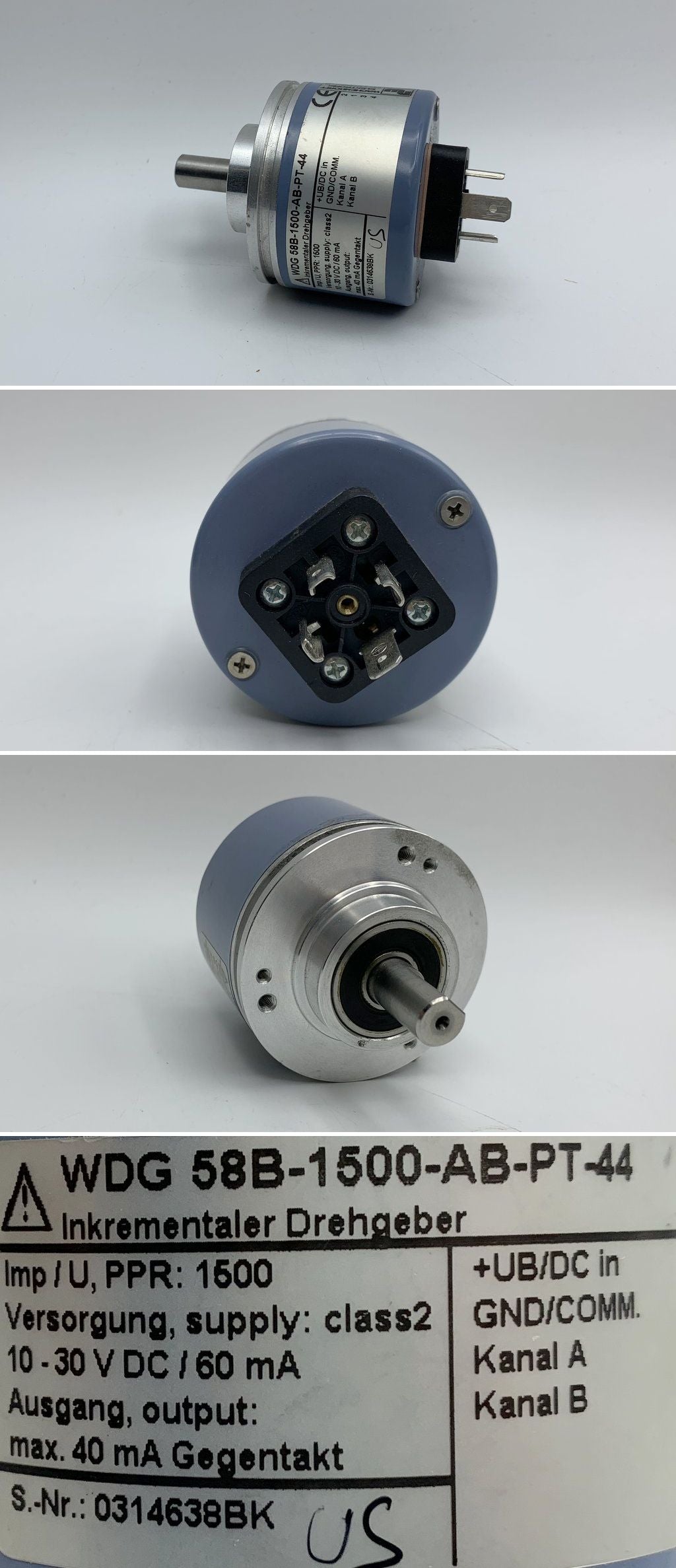 LK985 Encoder Drehgeber Wachendorf WDG 58B-1500-AB-PT-44