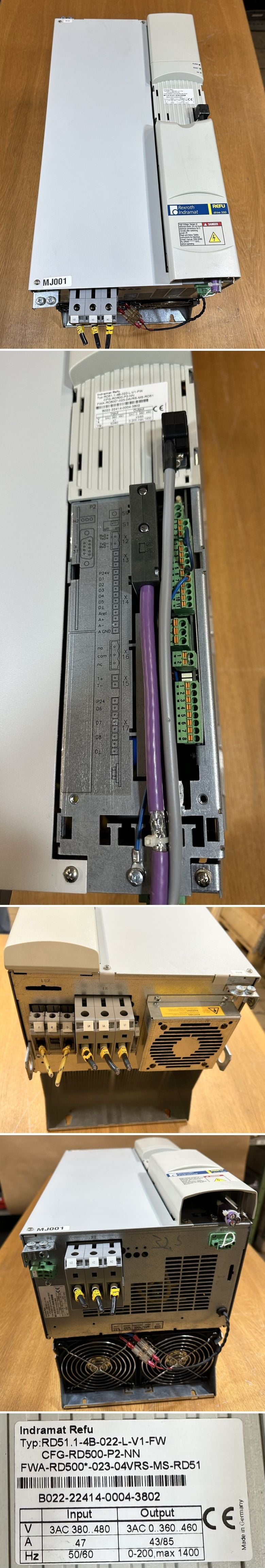 .MJ001 Frequenzumrichter Refu Indramat RD51.1-4B-022-L-V1-FW 22KW 3Ph 380-480V